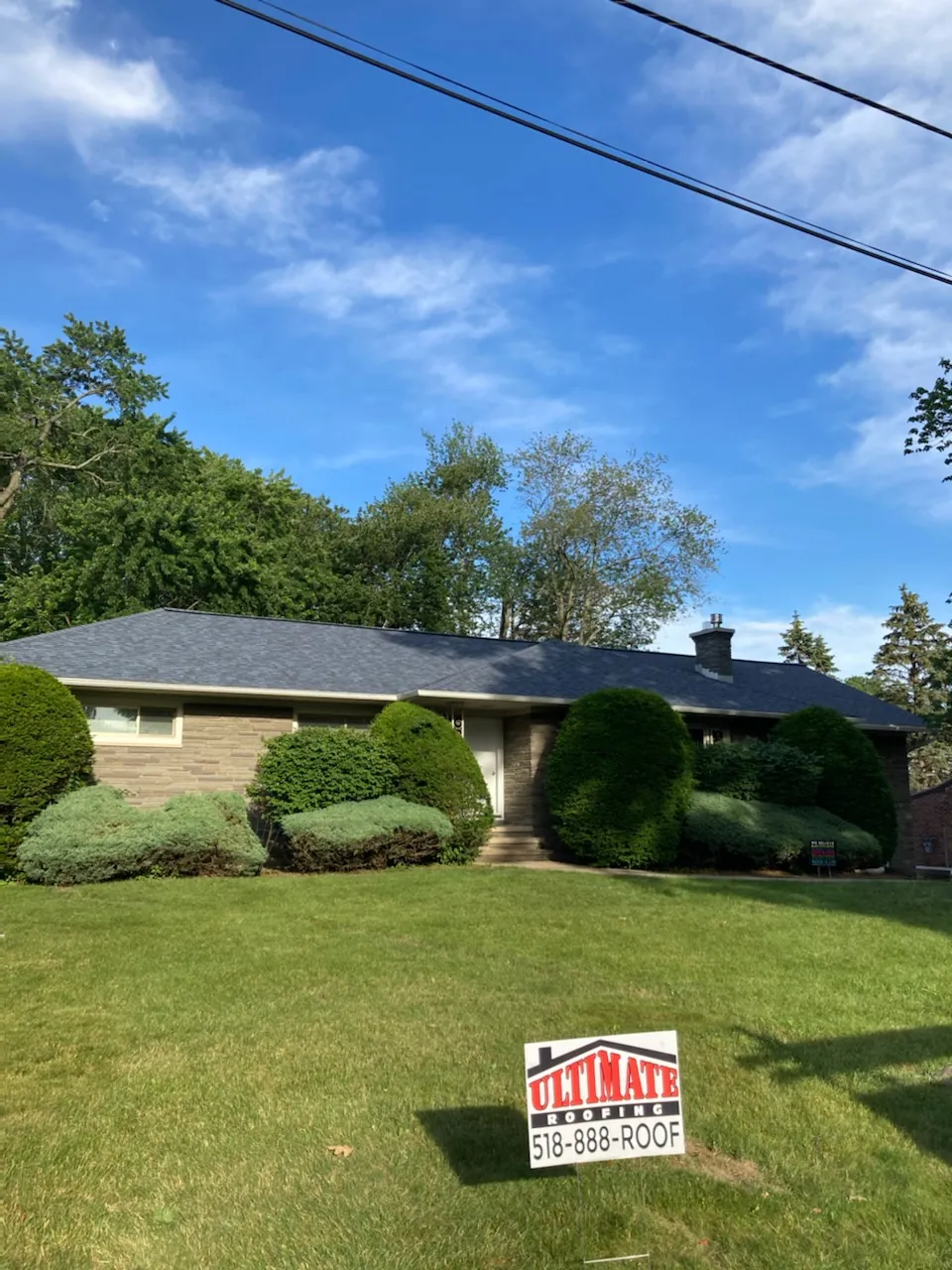 New roof installation in Colonie, NY by Ultimate Roofing